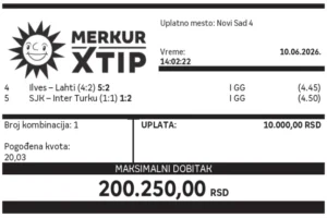 Dobitni tiket, Dobitni tiketi, Super tiket, Najbolje kvote, MerkurXtip