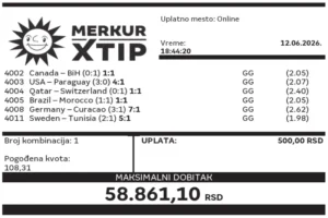 Dobitni tiket, Dobitni tiketi, Super tiket, Najbolje kvote, MerkurXtip